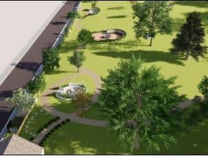 A design showing the planned improvements.