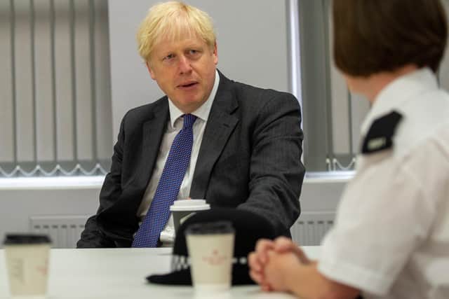 PM Boris Johnson at Wootton Hall Park today