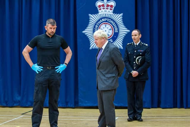 The PM chats with PC James Harris