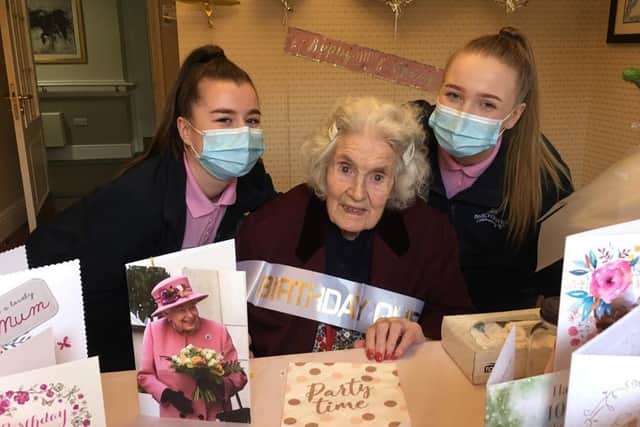 Doris was treated to a pamper session and a champagne reception.