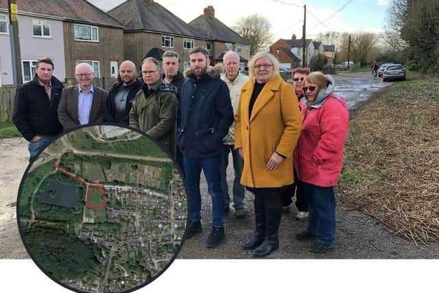 Residents are unhappy with the plans for nine homes