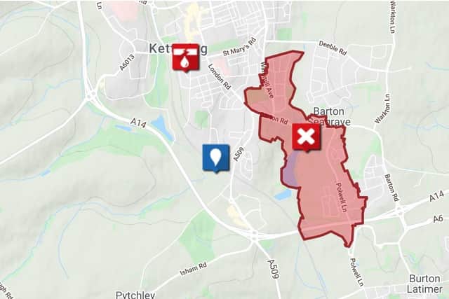 Residents across Barton Seagrave are without water