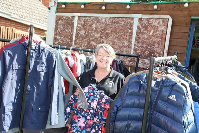 Lesley would like people to come and collect a coat for their children
