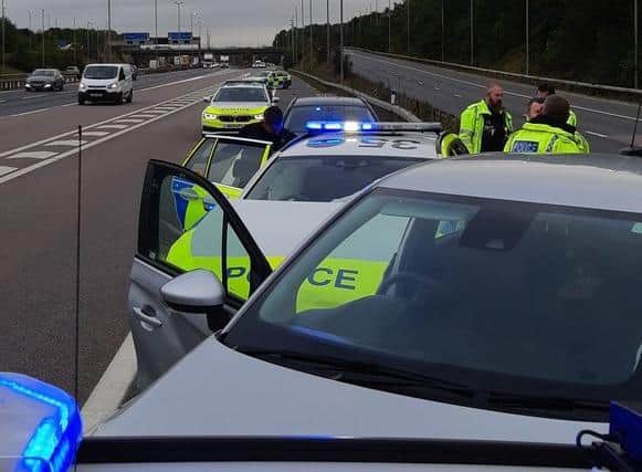 Police finally halted the getaway vehicle after it drove the wrong way on the M11