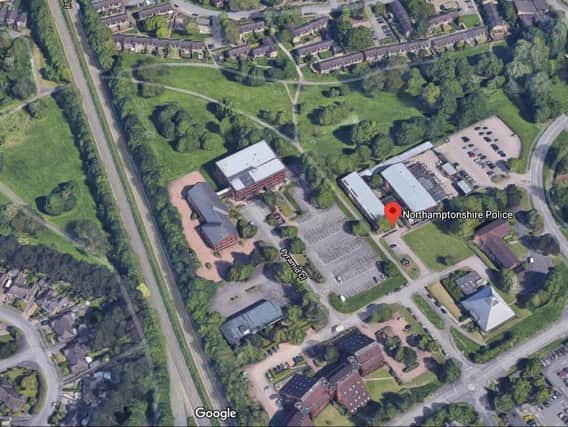 Officers believe the girl walked across the park to the rear of Weston Favell Police Station