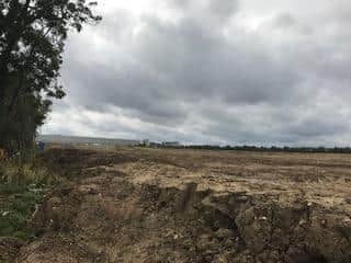 The site after it had been cleared.