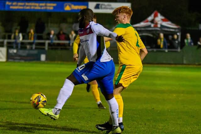 Chris Wreh was the star of the show as AFC Rushden & Diamonds thrashed Hitchin Town at Hayden Road. Pictures courtesy of Hawkins Images Photograph
