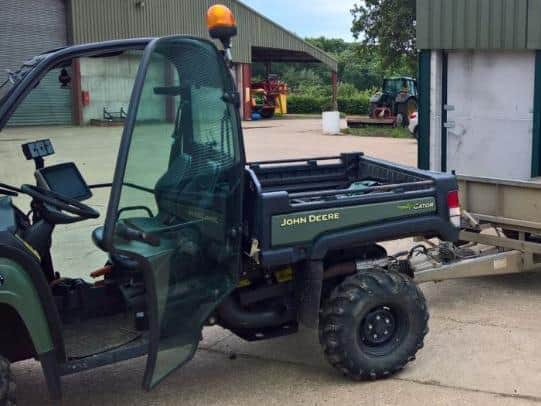 One of the two stolen vehicles