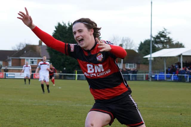 Ben Stephens, pictured during his first spell with Kettering Town in 2015/16, has returned to Latimer Park. Picture by Peter Short