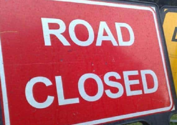 The A6 was closed for a while on Saturday