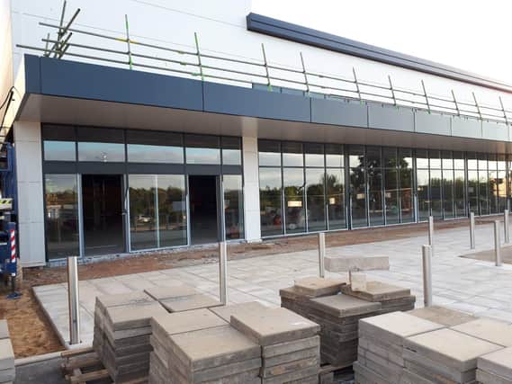 Kettering's new Aldi store is opening next week. Picture taken during its construction.