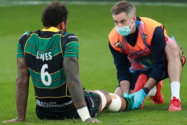 Courtney Lawes requires surgery on an ankle injury