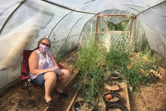 C2C Social Action chief executive Angie Kennedy at the new allotment