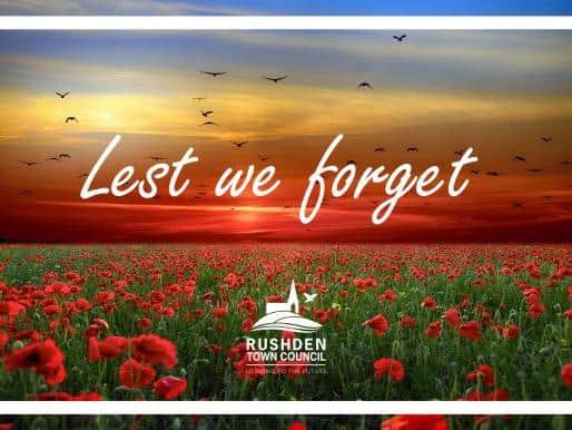 Rushden Town Council has taken the decision to scale back this year's Remembrance Sunday service due to Covid