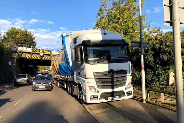 Rothwell Road is congested as vehicles try to get past