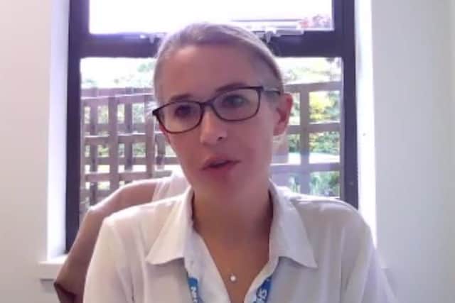Northamptonshire County Council director for public health Lucy Wightman on the virtual press conference yesterday (Friday, October 9)