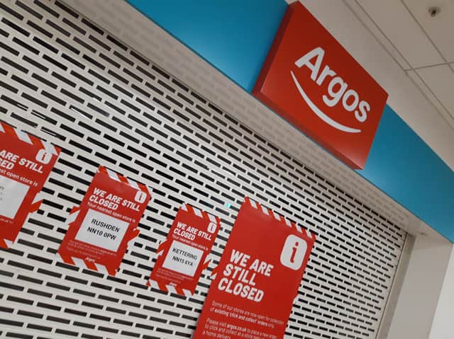 Argos' Wellingborough store has remained shut since March