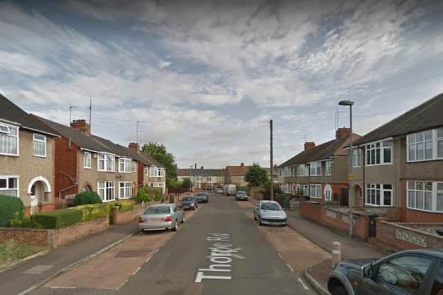 The incident took place on Thorpe Road and the offender drove off in his own vehicle towards Delapre Crescent Road.