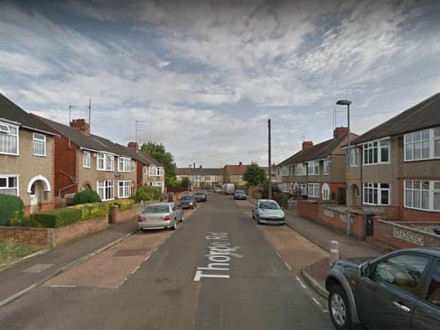 The incident took place on Thorpe Road and the offender drove off in his own vehicle towards Delapre Crescent Road.