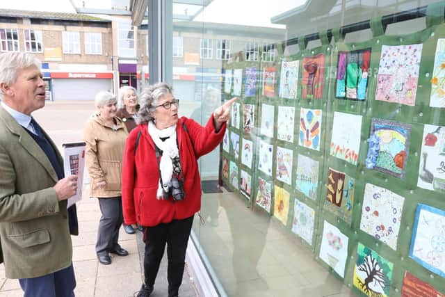 High Sheriff Paul Parsons with Corby Community Arts team Susan Dunn, Kate Dyer, Lola Dziarkowska
