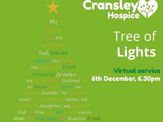 The Tree of Lights service will take place online.