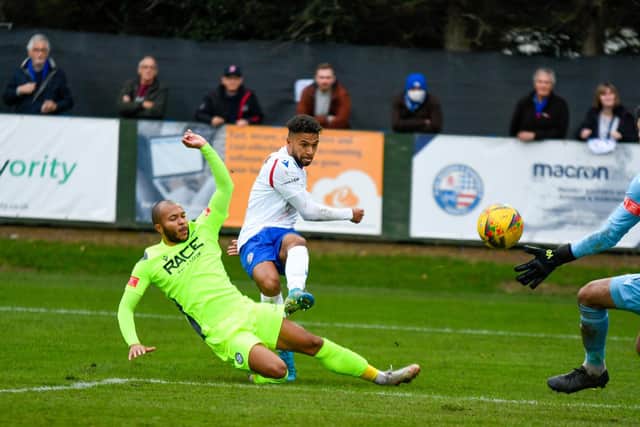 Luke Fairlamb fires home what proved to be the winner for Diamonds