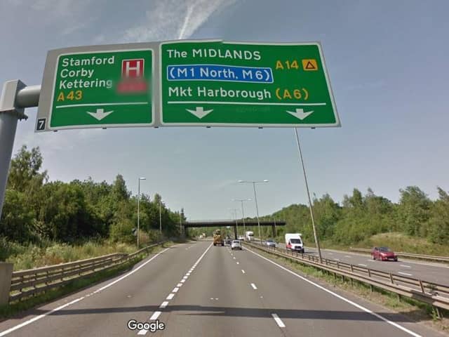 The A14 was shut at Junction 7 for 21⁄2 hours following the crash on Sunday night