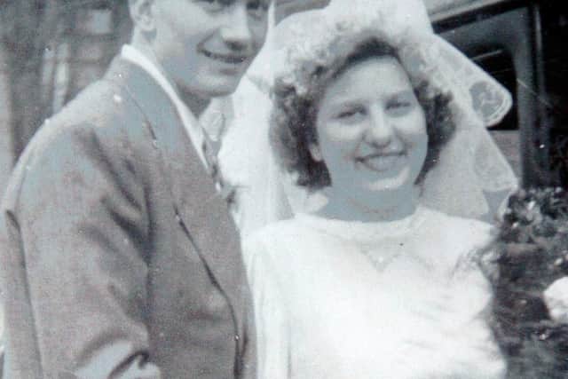 Bob and Jean on their wedding day