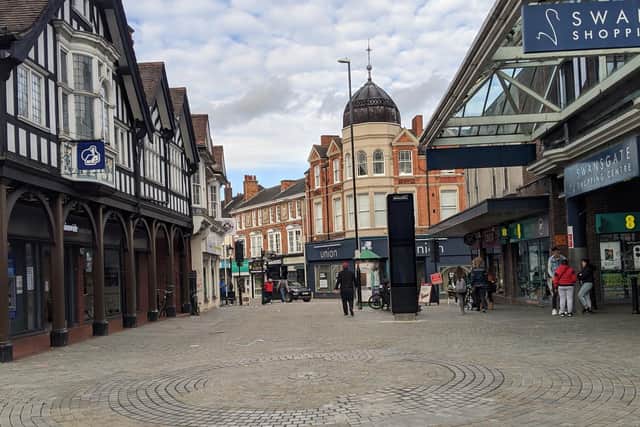 The blank information totem in Wellingborough town centre (picture credit: Samuel Shoesmith)