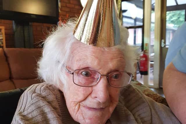 Joan Furniss celebrating her 101st birthday