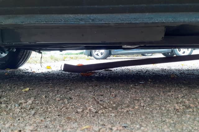 How thieves left one victim's car in Rothwell.