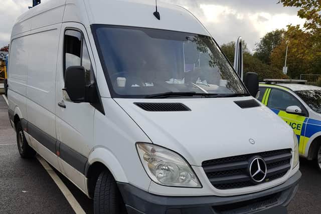 Officers found this van driver had insurance — but he wasn't driving!