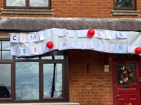 Banners welcome Chris