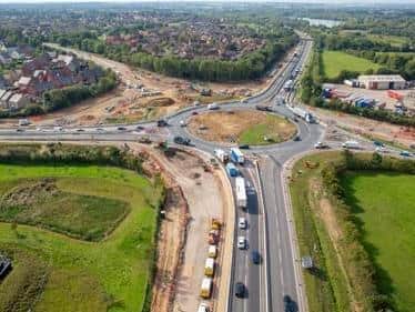 Speed limits were introduced to while work is going on to upgrade the Chowns Mill interchange. Photo: Highways England