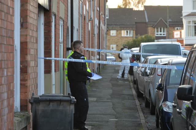 Police at the scene. Picture: Andrew Carpenter