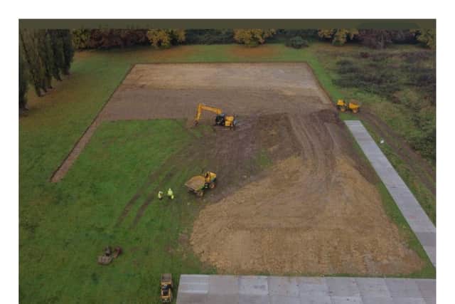 Work has begun to create new all-weather sports pitches at Corby Technical School. Picture: Jeakins Weir.