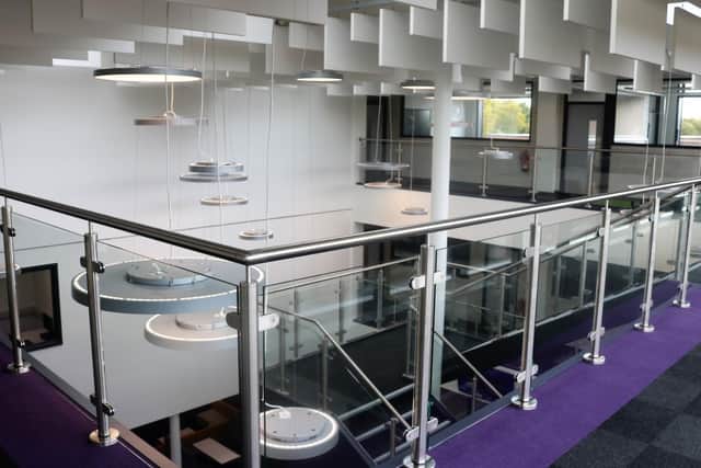Inside the new sixth form block.