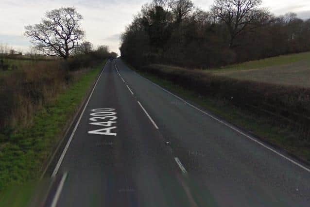 The car crashed into the opposite carriageway and collided with a tree