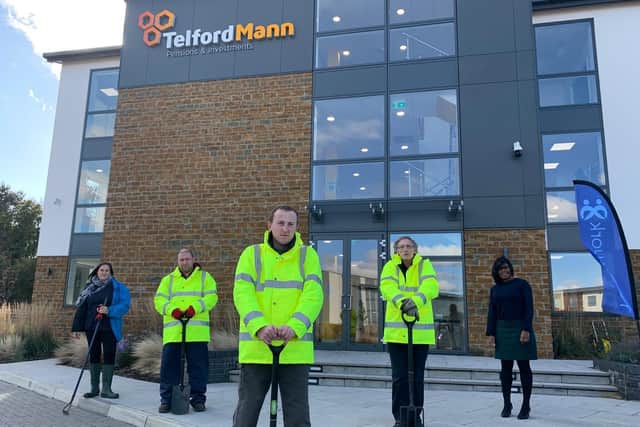 Teamwork service users at Telford Mann in Kettering