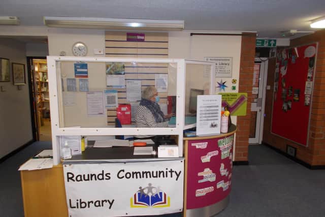 Inside Raunds library, which has just re-opened
