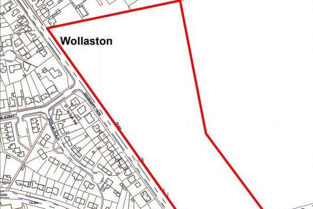 The site of the proposed development in Wollaston