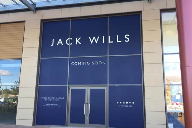 The Jack Wills store before it officially opened at Rushden Lakes