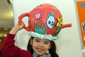 Jessica Hayes taking part in an Easter bonnet parade during her time at Oakley Vale Primary Academy. Image copyright: Northants Telegraph.