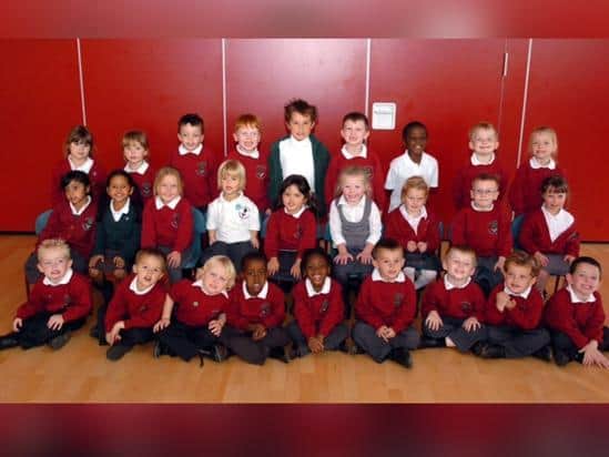 Jessica and James were in the same class at Oakley Vale Primary Academy. Captured here with their classmates by Northants Telegraph photograhers during their first year at the school in 2009.