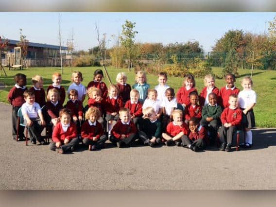 Mikey Connelly (middle row, left) attended Oakley Vale Primary Academy. Pictured here by the Northants Telegraph with classmates when he started reception in 2011.