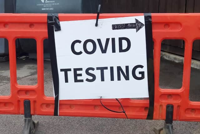 A mobile test site has been set up in Rushden