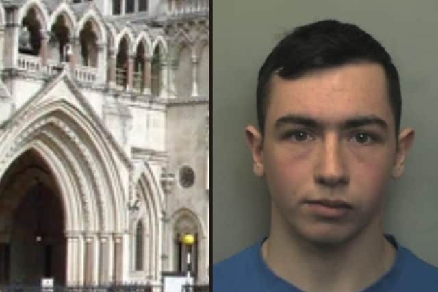 Jordan Carley appealed at the Court of Appeal in London