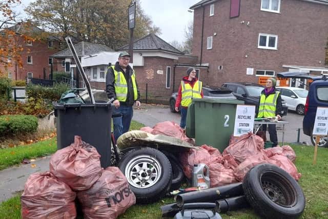 Some of the rubbish collected on the Hemmingwell at the weekend