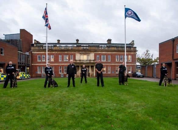 PD Ebi, Koda, Boycie and Bryn were celebrated for completing their operational training with Northamptonshire Police.