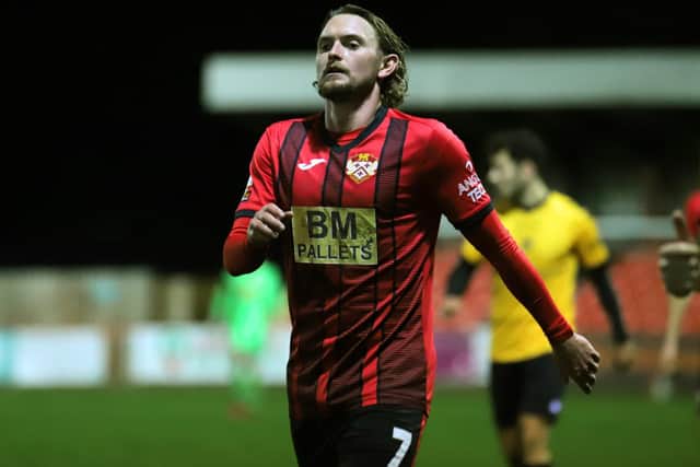 Johnny Hunt made his debut for the Poppies after signing from Hamilton Academical last week